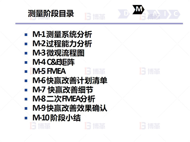 鋼鐵行業(yè)降低廢品率六西格瑪案例 測(cè)量階段目錄